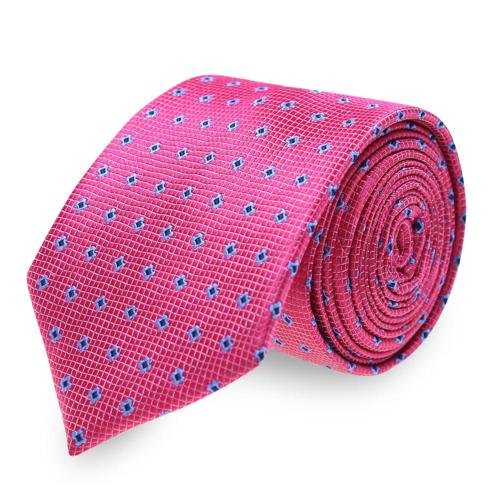 Pink tie with blue shuriken for dress 