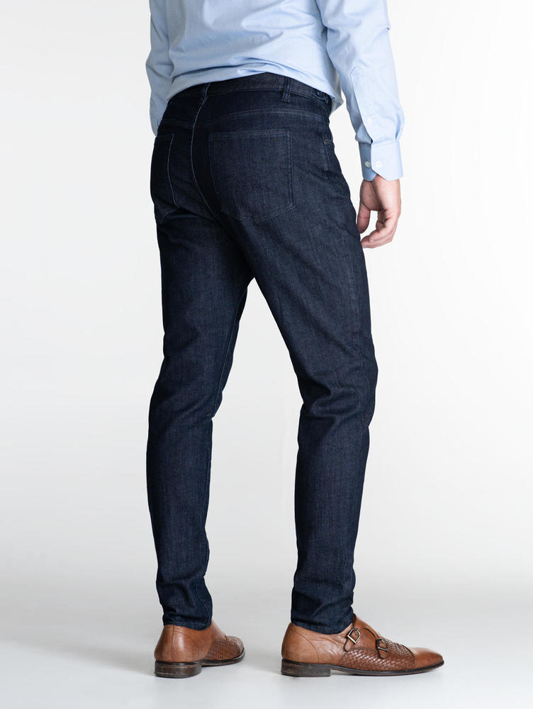 Custom Fit Dark Blue Jeans For Men 